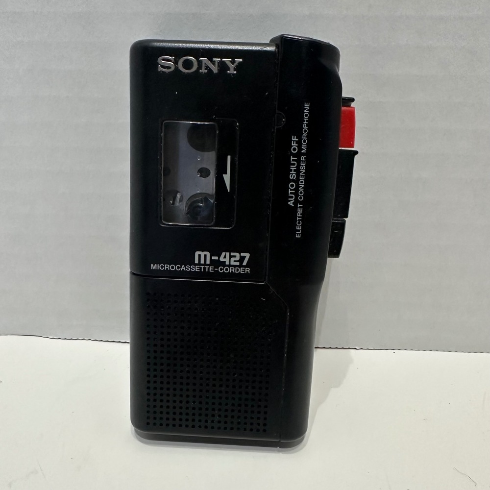 Sony M-427 Microcassette-Corder Handheld Voice Recorder Vintage Tested Power
